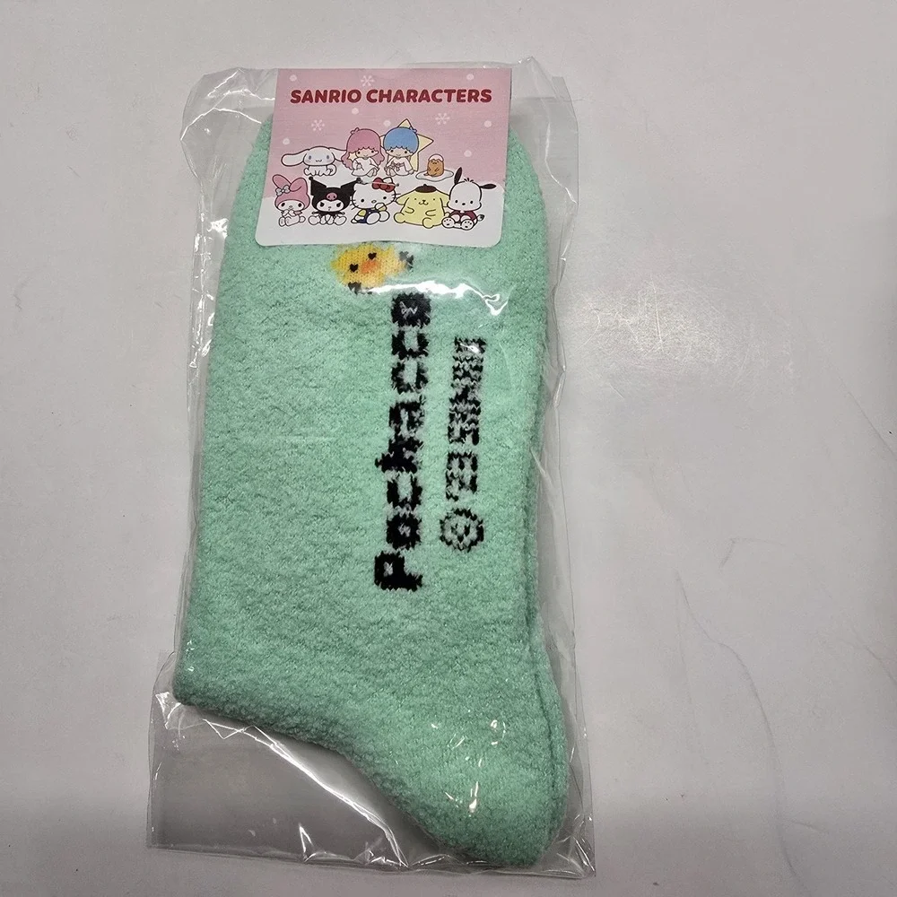 Sanrio Pochacco Fluffy Socks Light‎ Green Womens Size 5-8 NWT